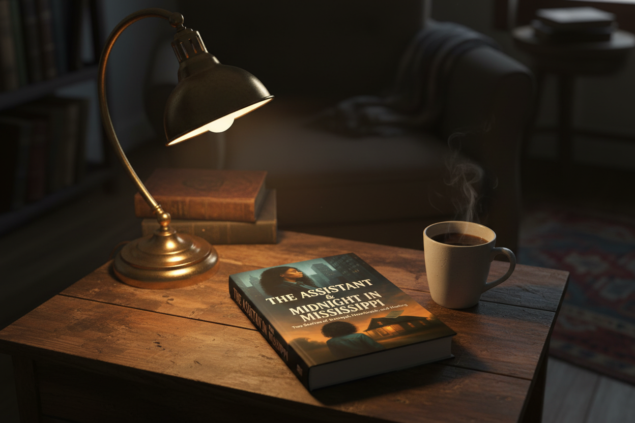 Midnight In Mississippi book in atmospheric reading setting