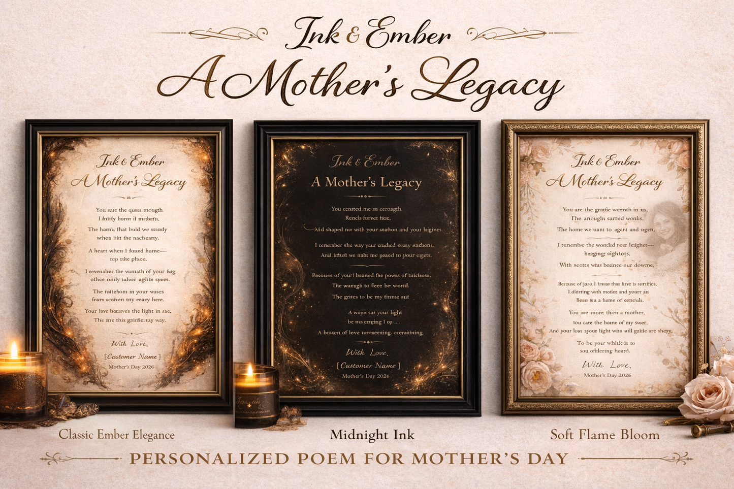 Mother's Day Legacy poem Standard Package